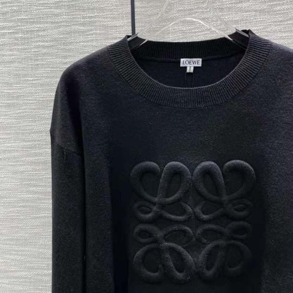 Loewe Women Anagram Sweater in Wool-Black - image 5