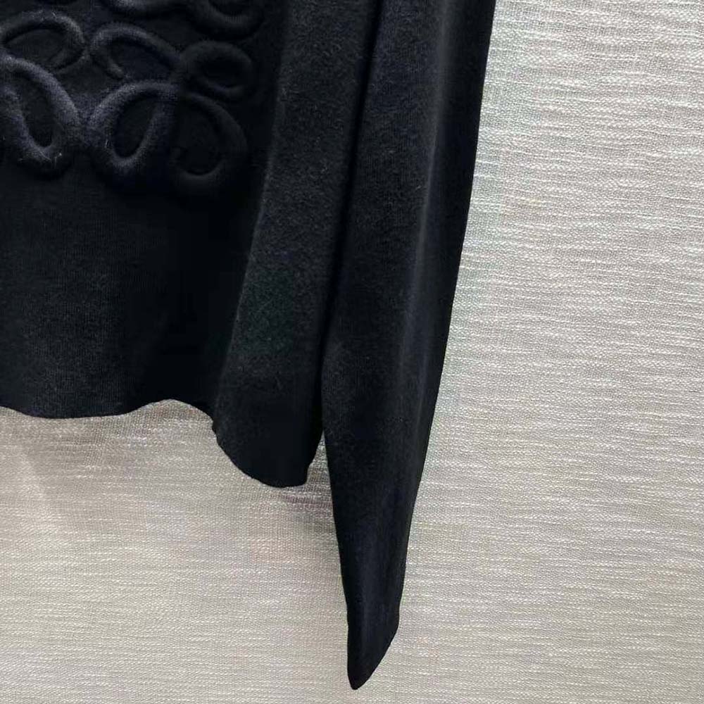Loewe Women Anagram Sweater in Wool-Black - image 9