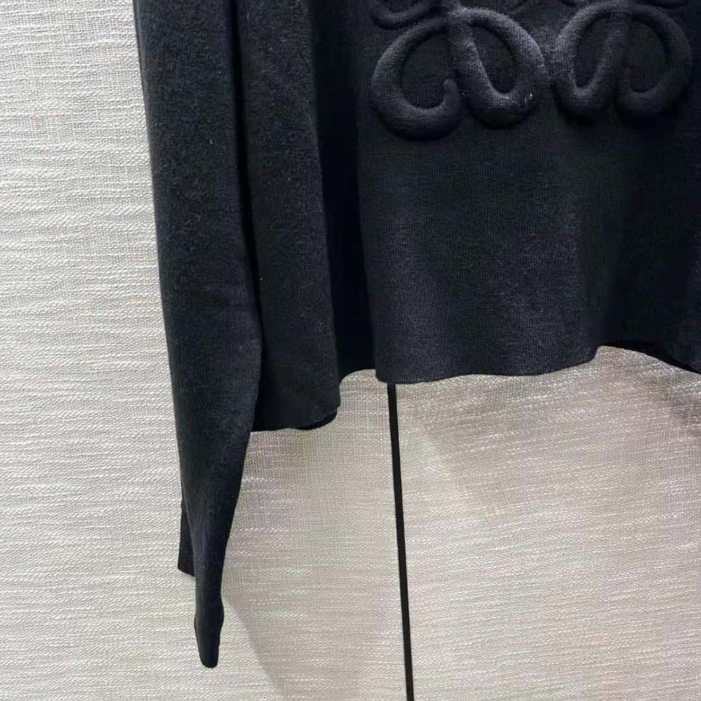 Loewe Women Anagram Sweater in Wool-Black - image 8