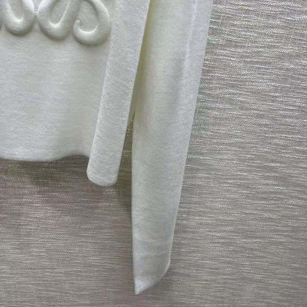 Loewe Women Anagram Sweater in Wool-White - image 8