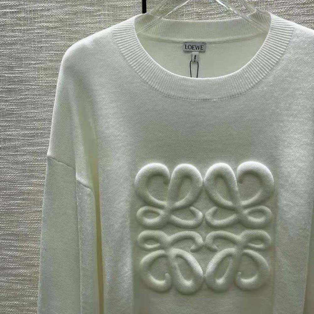 Loewe Women Anagram Sweater in Wool-White - image 5