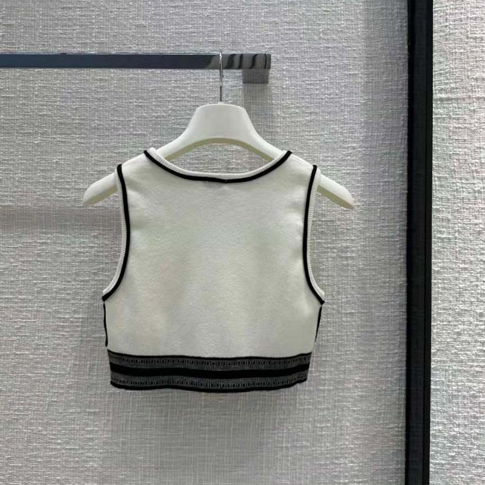 Side angle showing cropped silhouette of Loewe Women Cropped Tank Top