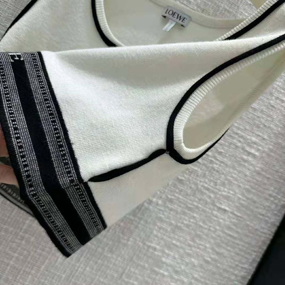 Loewe Women Cropped Tank Top in Viscose-White - image 9