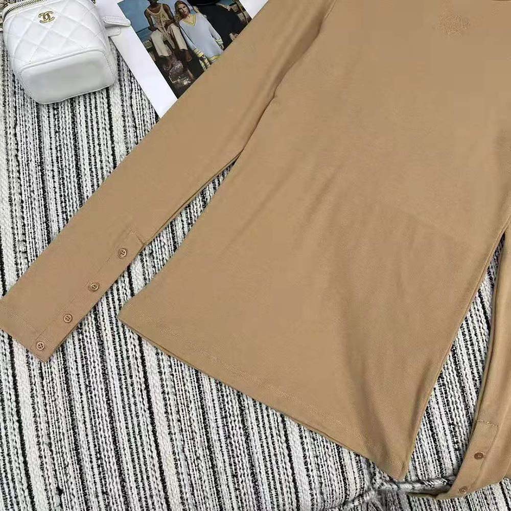 Loewe Women Long Sleeve Top in Modal-Brown - image 8