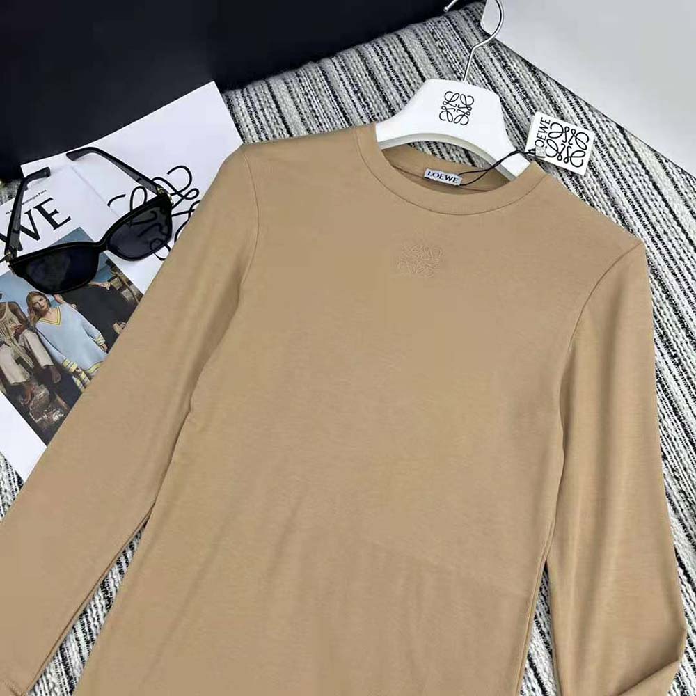 Loewe Women Long Sleeve Top in Modal-Brown - image 4