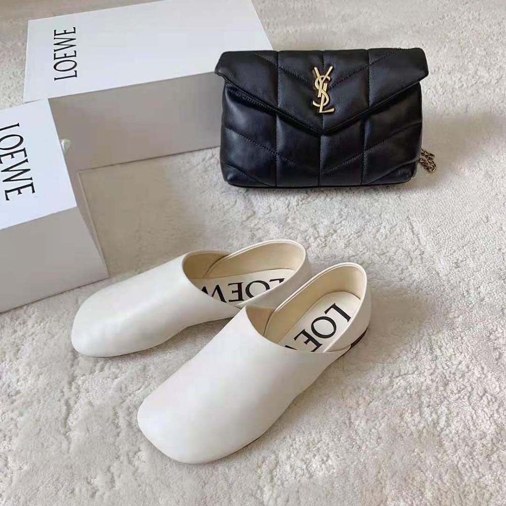 Loewe Women Toy Slipper in Goatskin-White - image 4