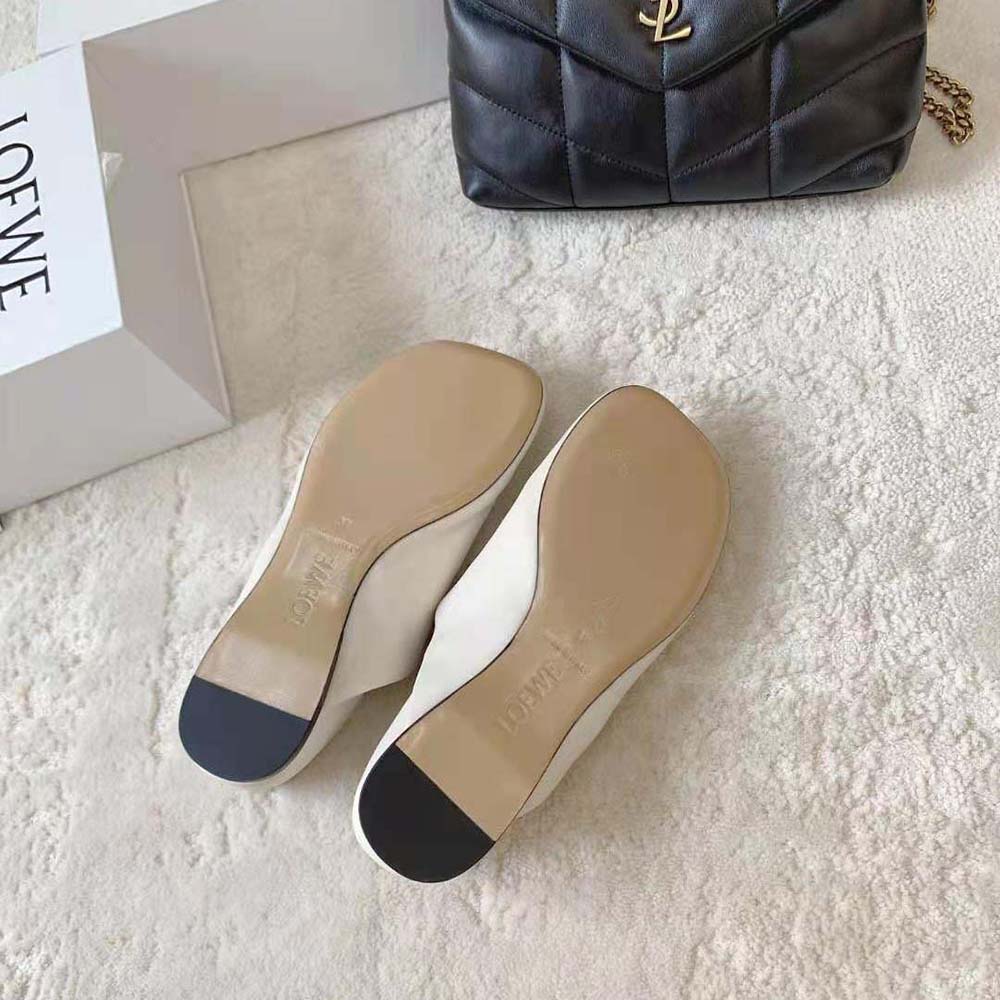Loewe Women Toy Slipper in Goatskin-White - image 9
