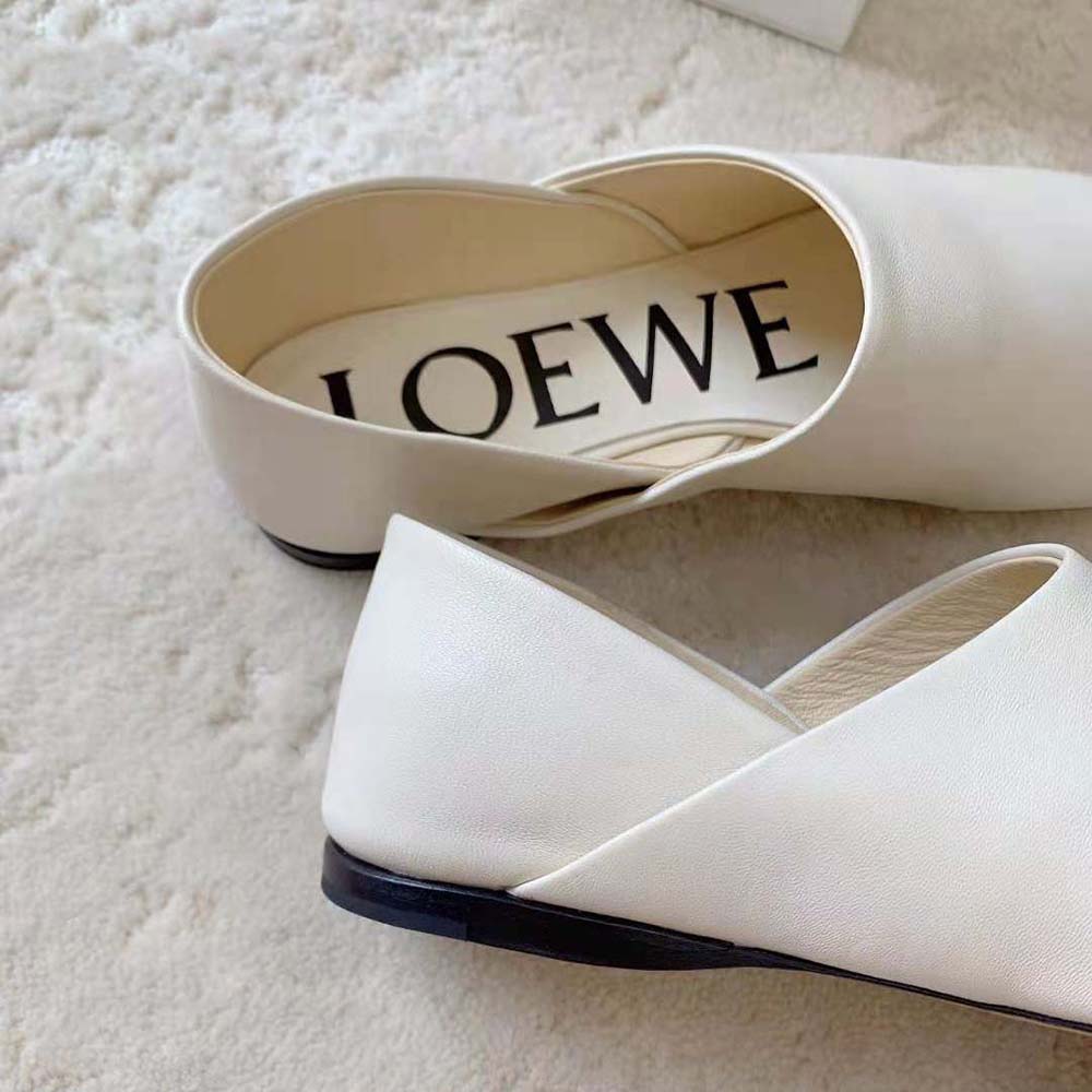 Loewe Women Toy Slipper in Goatskin-White - image 7