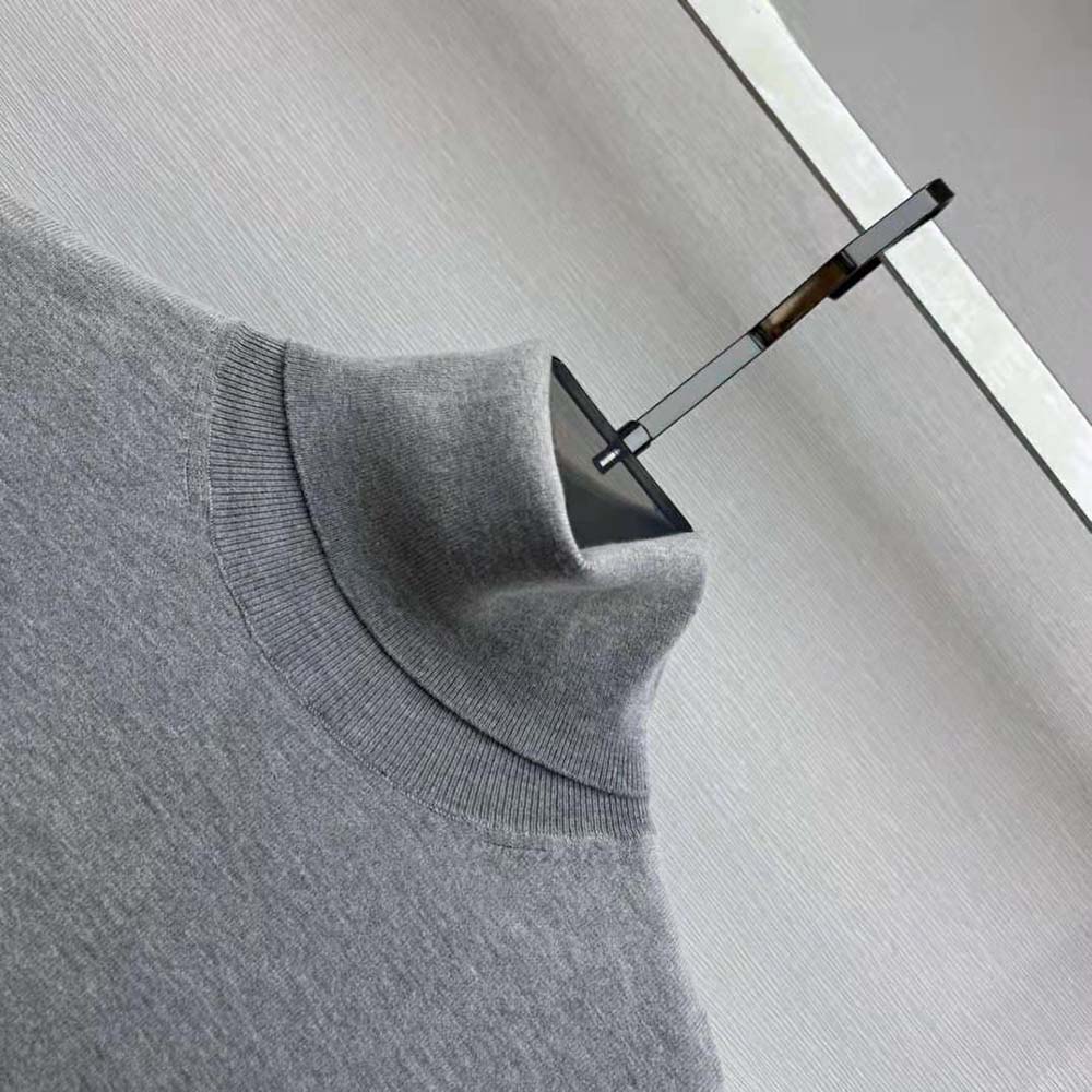 Miu Miu Women Cashmere and Silk Sweater with Intarsia Logo - image 6