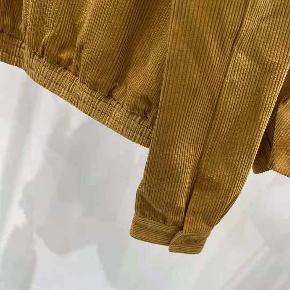 Miu Miu Women Corduroy Blouson Jacket-Brown - image 7