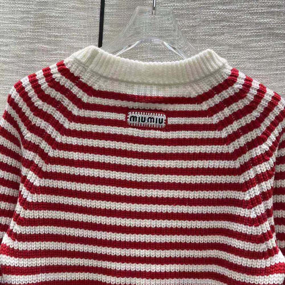 Miu Miu Women Cotton and Cashmere Sweater-Red - image 7