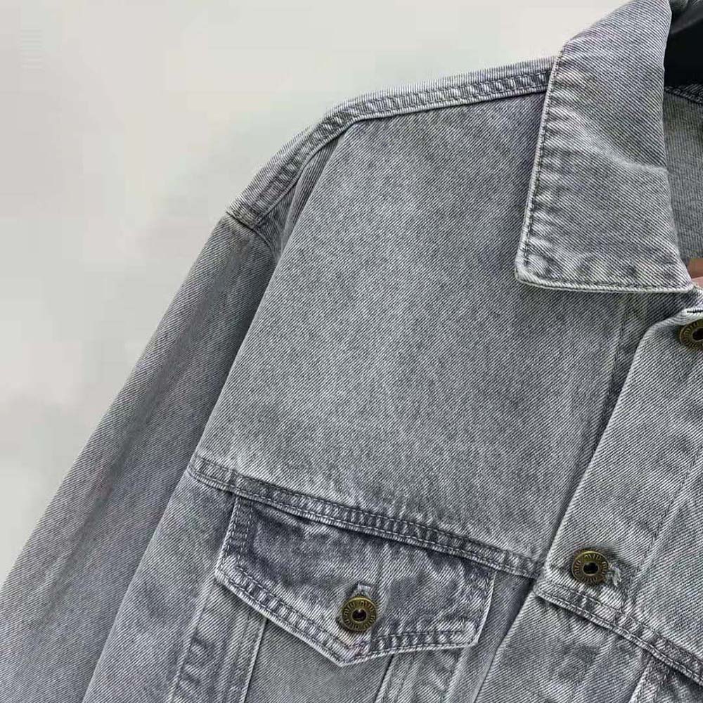 Miu Miu Women Denim Blouson Jacket with Embroidered Logo - image 5