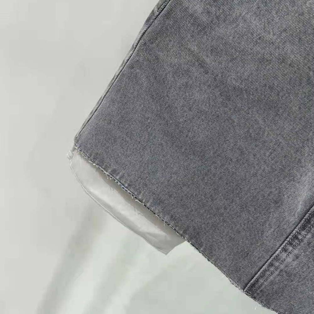 Miu Miu Women Denim Shorts with Embroidered Logo - image 9