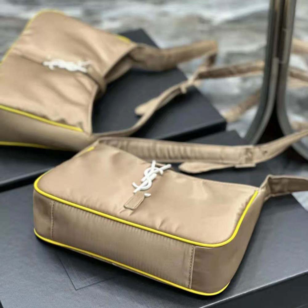 Saint Laurent YSL Men Le 5 à 7 Crossbody Bag in Econyl® Regenerated Nylon-Beige - image 8