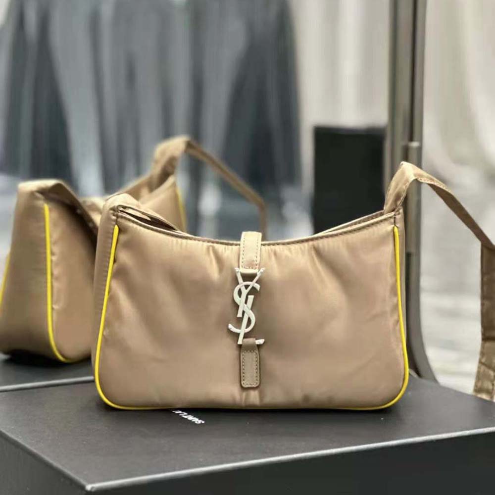 Side view adjustable strap detail on Saint Laurent YSL Men Le 5 à 7 Crossbody Bag