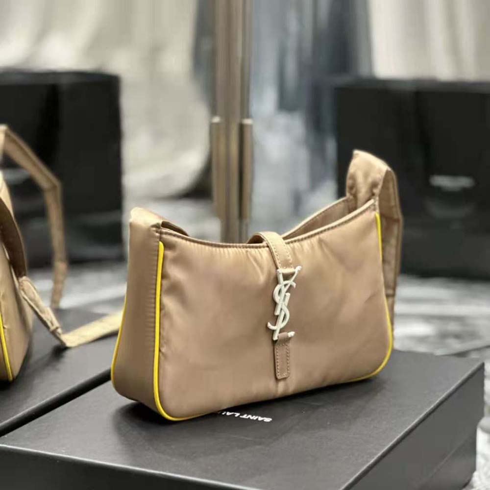 Saint Laurent YSL Men Le 5 à 7 Crossbody Bag in Econyl® Regenerated Nylon-Beige - image 4