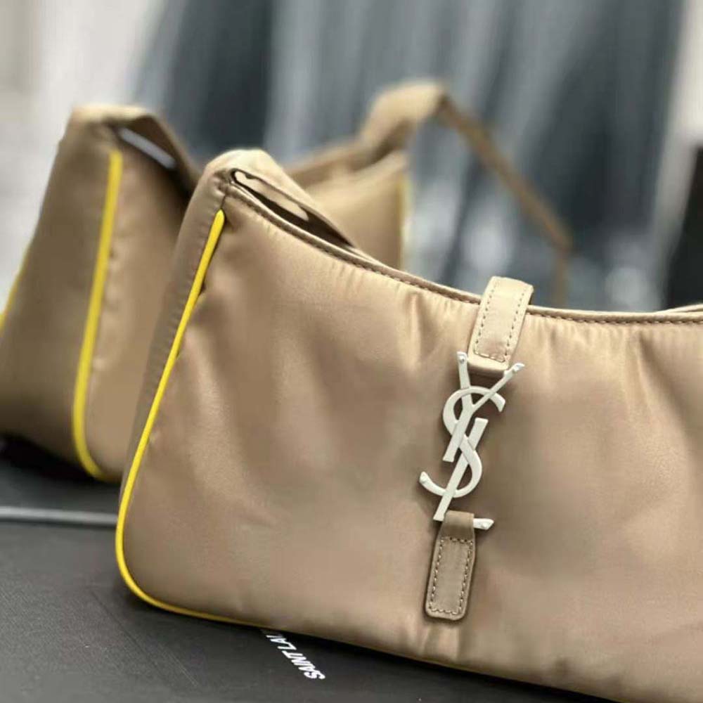 Saint Laurent YSL Men Le 5 à 7 Crossbody Bag in Econyl® Regenerated Nylon-Beige - image 9