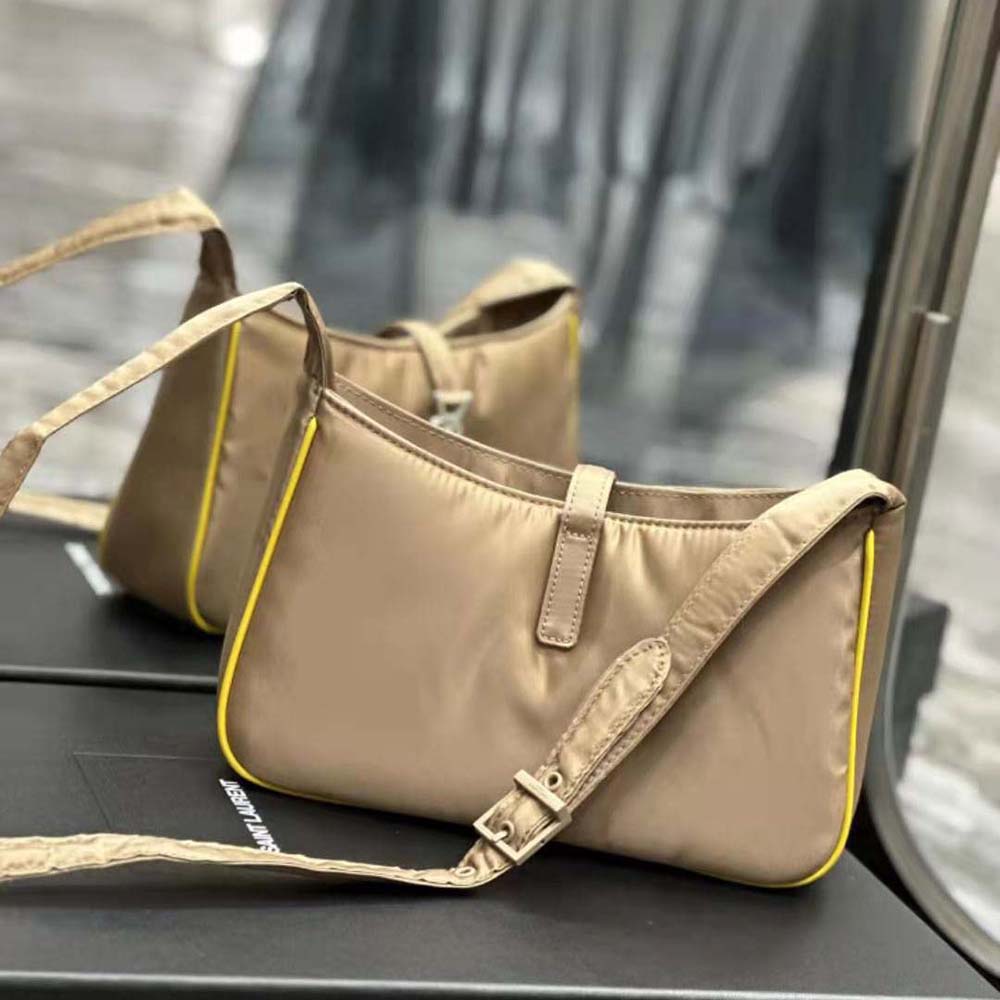 Saint Laurent YSL Men Le 5 à 7 Crossbody Bag in Econyl® Regenerated Nylon-Beige - image 6