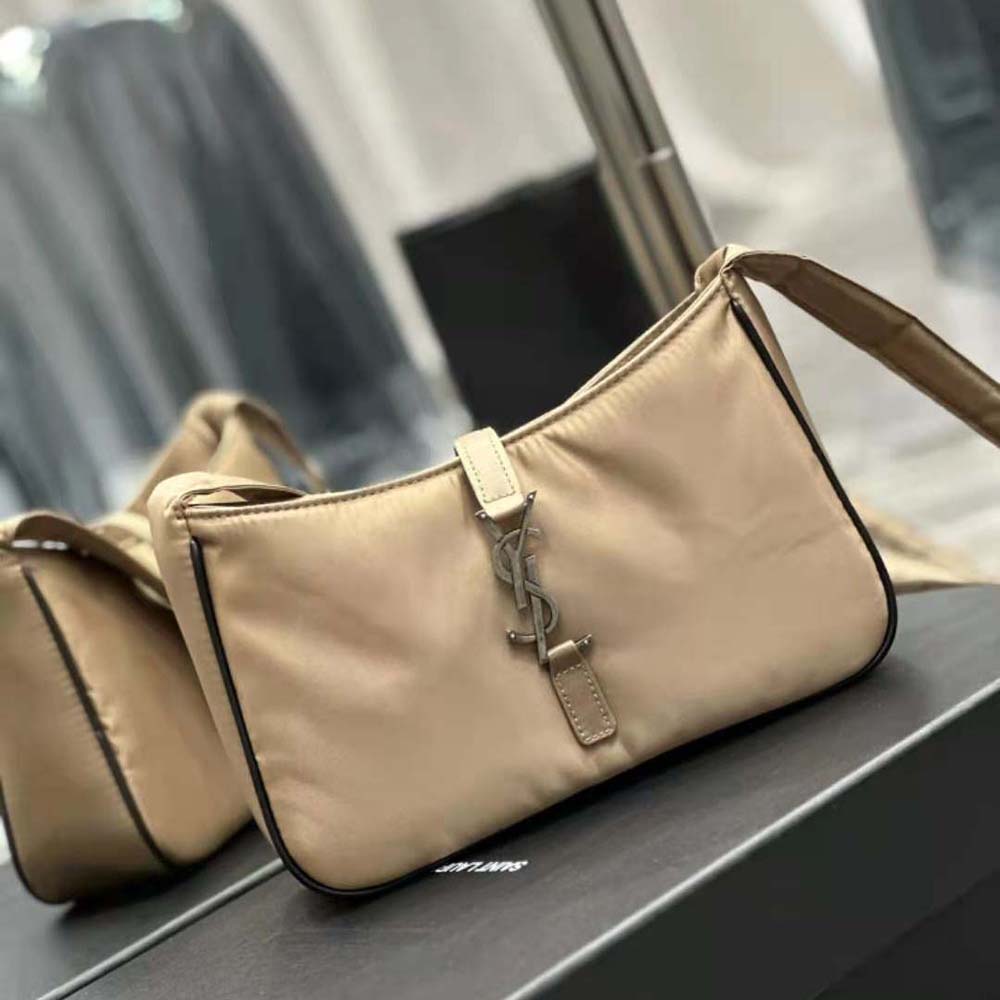 Saint Laurent YSL Men Le 5 à 7 Crossbody Bag in Econyl® Regenerated Nylon-Brown - image 4