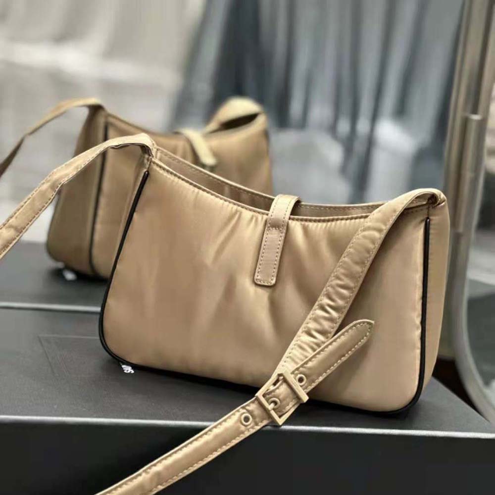 Saint Laurent YSL Men Le 5 à 7 Crossbody Bag in Econyl® Regenerated Nylon-Brown - image 5