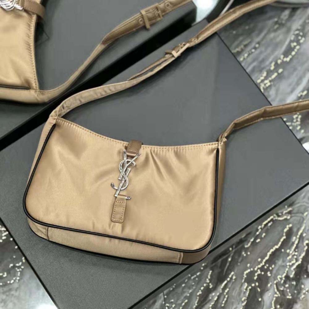 Saint Laurent YSL Men Le 5 à 7 Crossbody Bag in Econyl® Regenerated Nylon-Brown - image 8