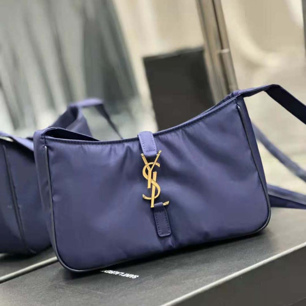 Saint Laurent YSL Men Le 5 à 7 Crossbody Bag in Econyl® Regenerated Nylon-Navy - image 4