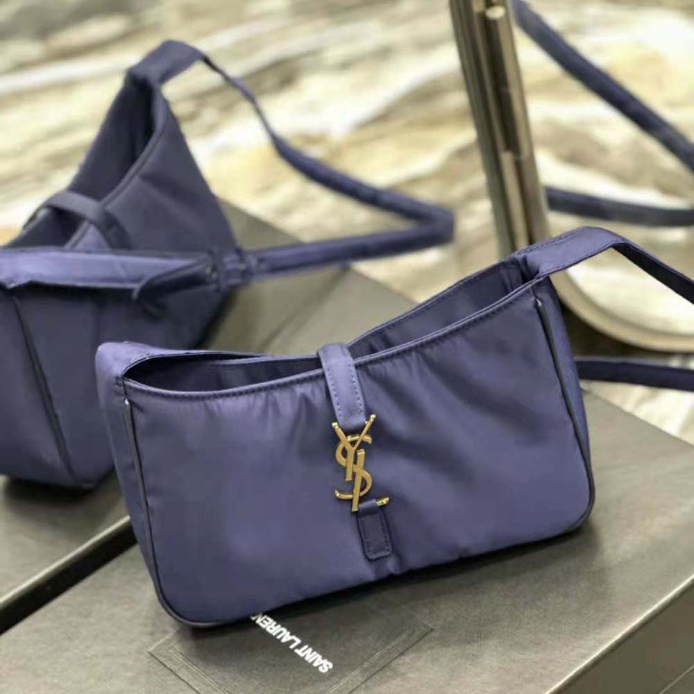 Side angle showing adjustable strap of Saint Laurent YSL crossbody bag