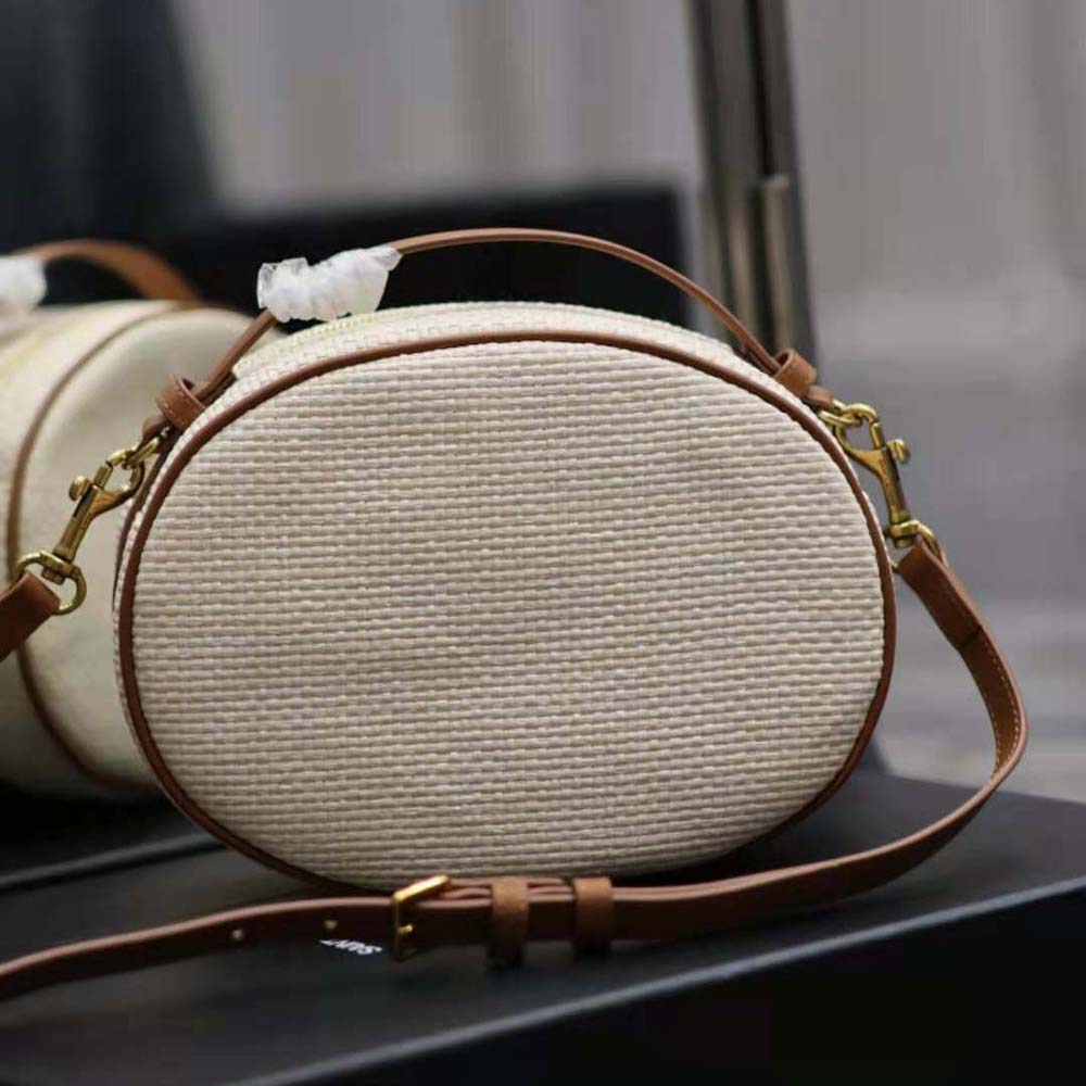Saint Laurent YSL Women Camera Bag in Raffia and Vegetable-tanned Leather - image 6