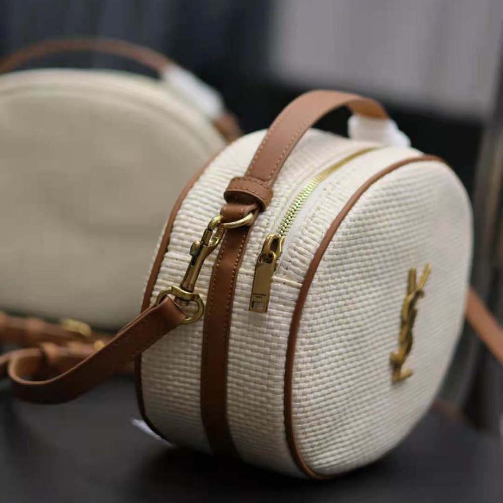 Saint Laurent YSL Women Camera Bag in Raffia and Vegetable-tanned Leather - image 5