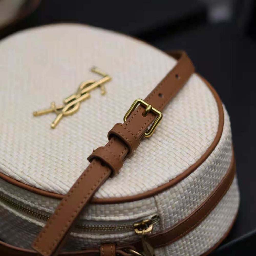 Saint Laurent YSL Women Camera Bag in Raffia and Vegetable-tanned Leather - image 8