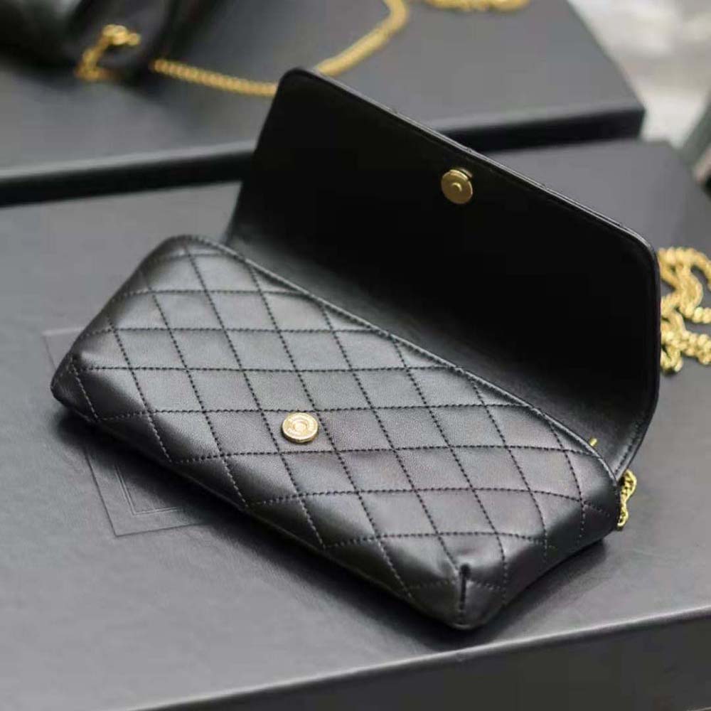 Saint Laurent YSL Women Gaby Phone Holder in Quilted Leather - image 5