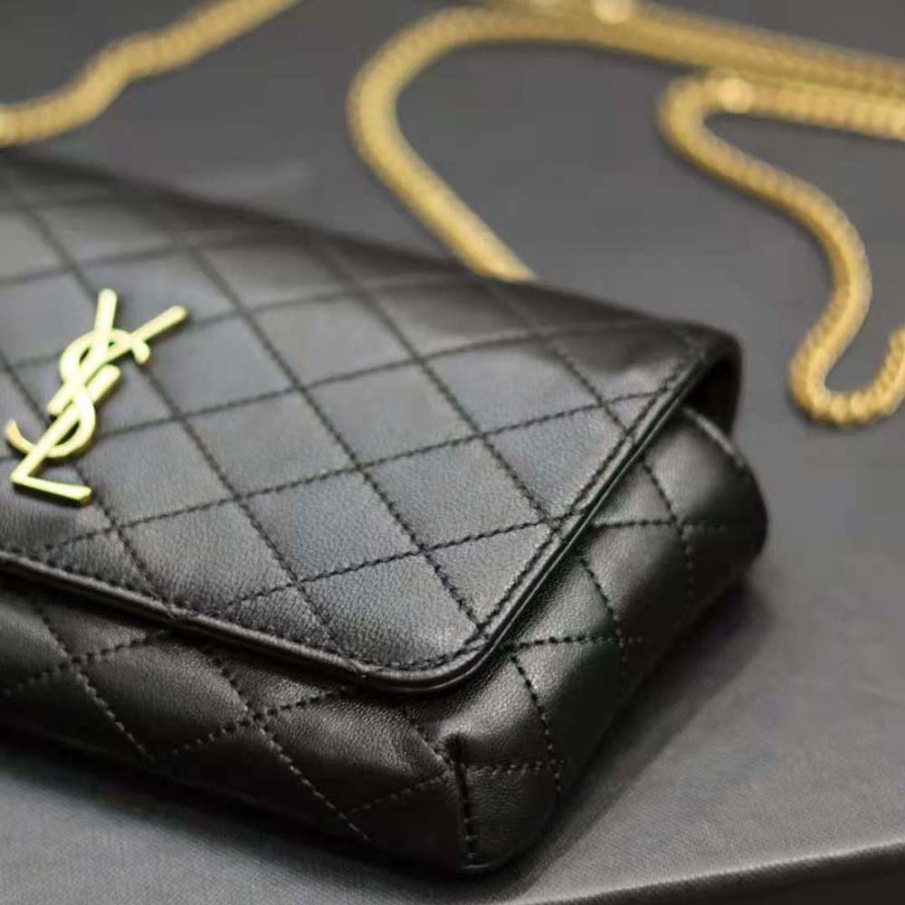 Saint Laurent YSL Women Gaby Phone Holder in Quilted Leather - image 7