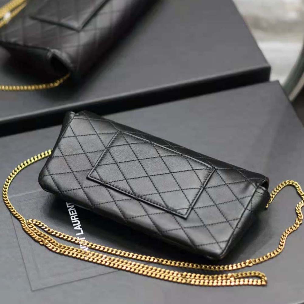 Saint Laurent YSL Women Gaby Phone Holder in Quilted Leather - image 4