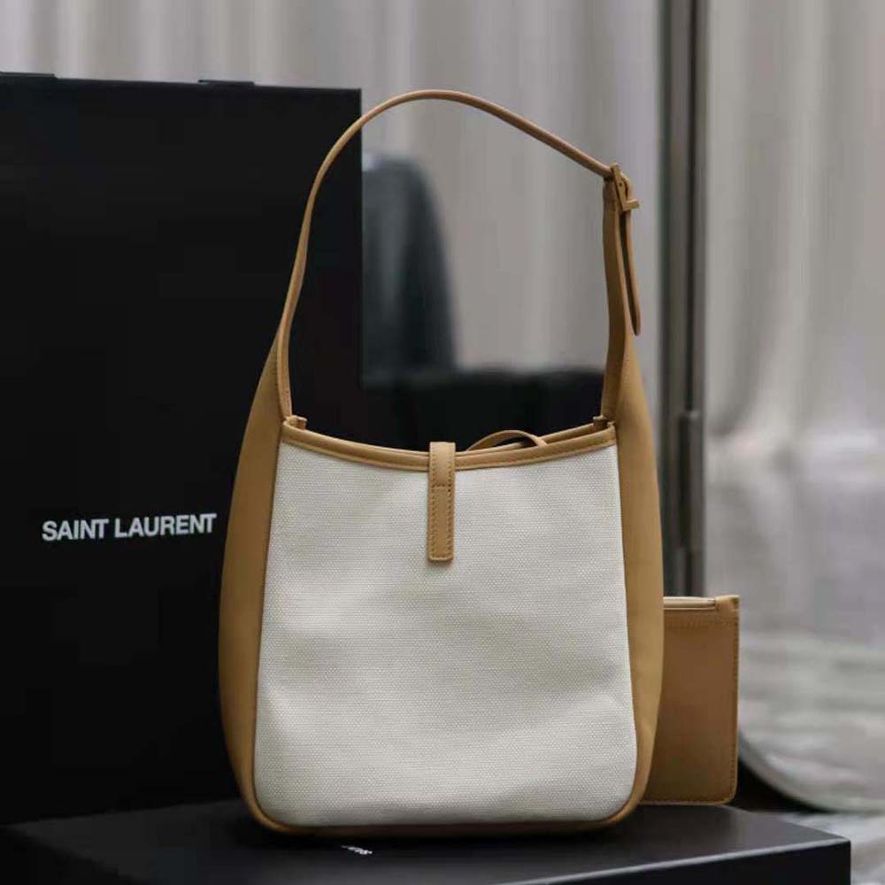 Saint Laurent YSL Women Small Le 5 à 7 Supple in Canvas and Smooth Leather - image 4