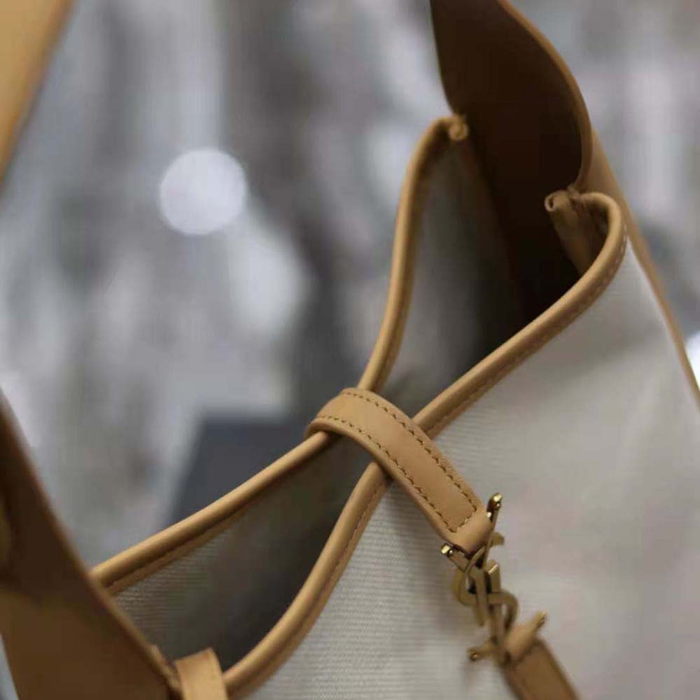 Saint Laurent YSL Women Small Le 5 à 7 Supple in Canvas and Smooth Leather - image 8