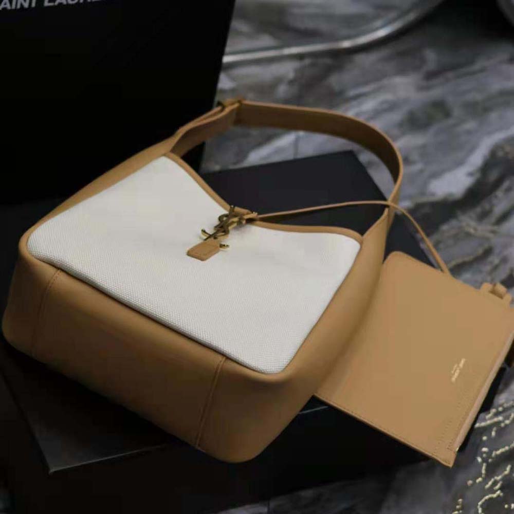 Saint Laurent YSL Women Small Le 5 à 7 Supple in Canvas and Smooth Leather - image 5
