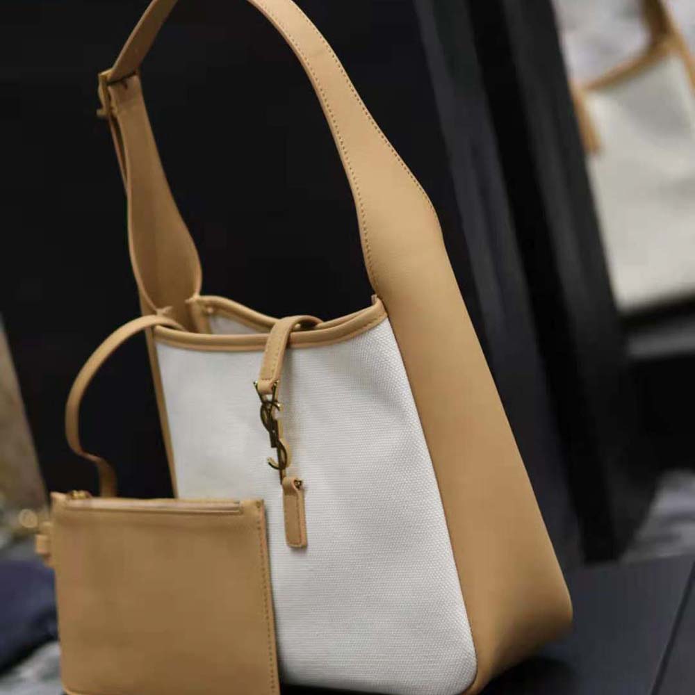 Saint Laurent YSL Women Small Le 5 à 7 Supple in Canvas and Smooth Leather - image 6