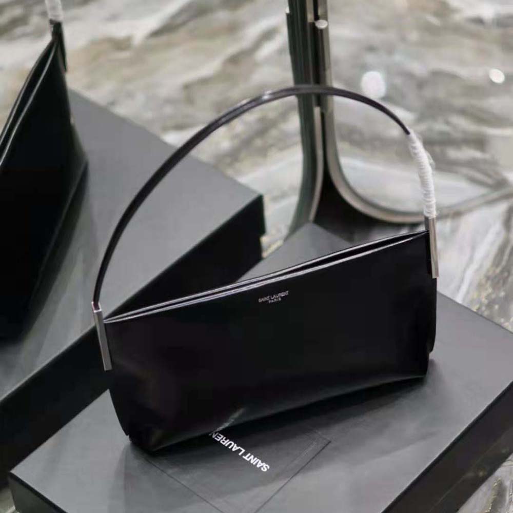Saint Laurent YSL Women Suzanne Small in Shiny Leather-Black - image 4
