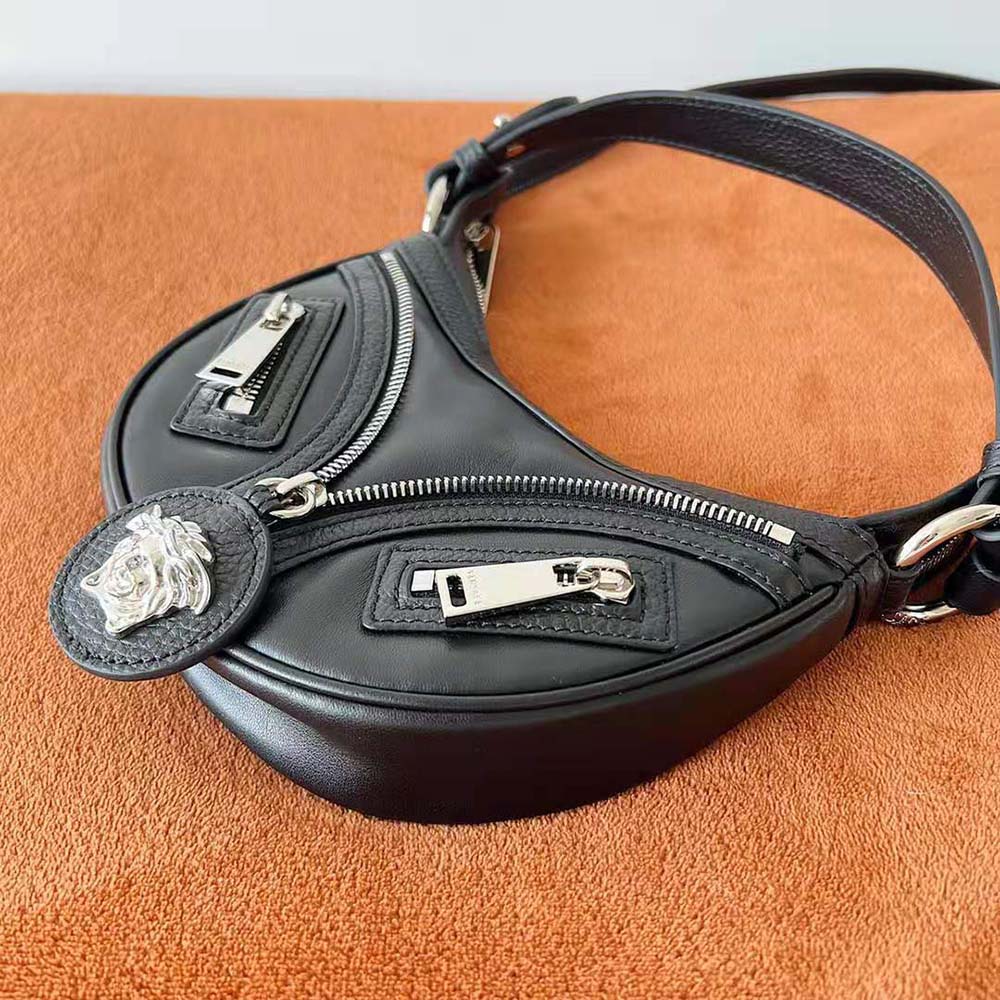 Versace Women Repeat Mini Hobo Bag-Black - image 6