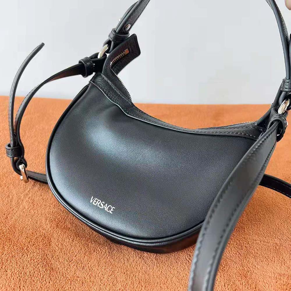 Versace Women Repeat Mini Hobo Bag-Black - image 7