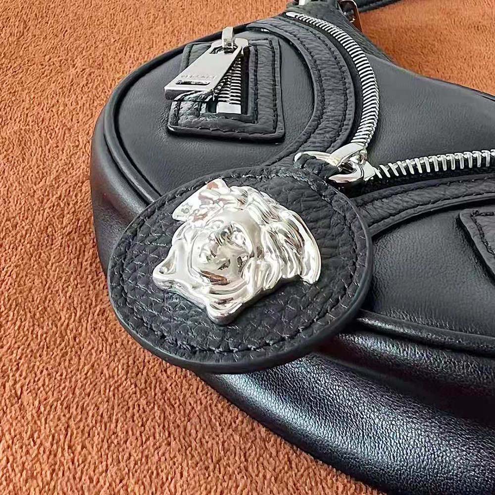 Versace Women Repeat Mini Hobo Bag-Black - image 8