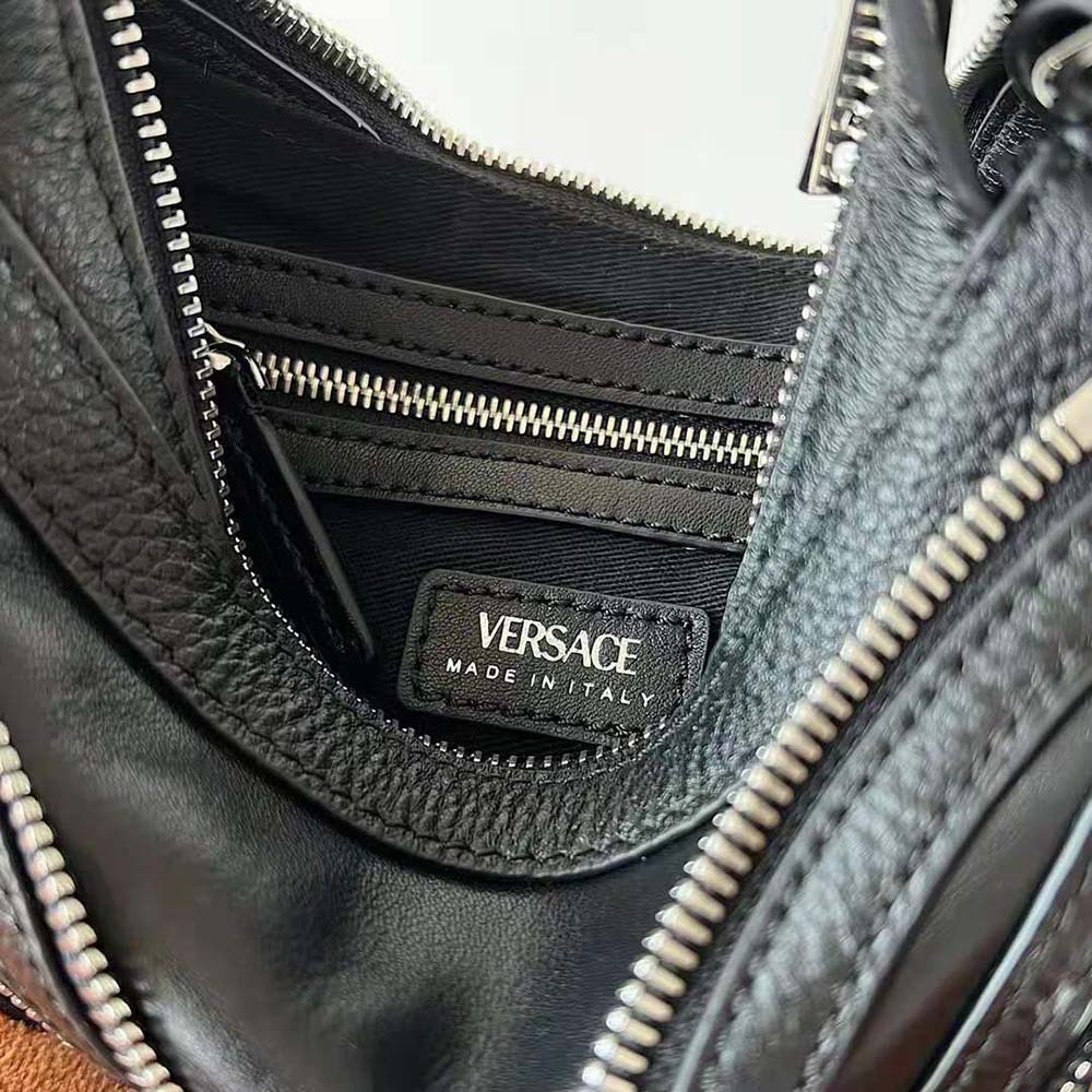 Versace Women Repeat Mini Hobo Bag-Black - image 10