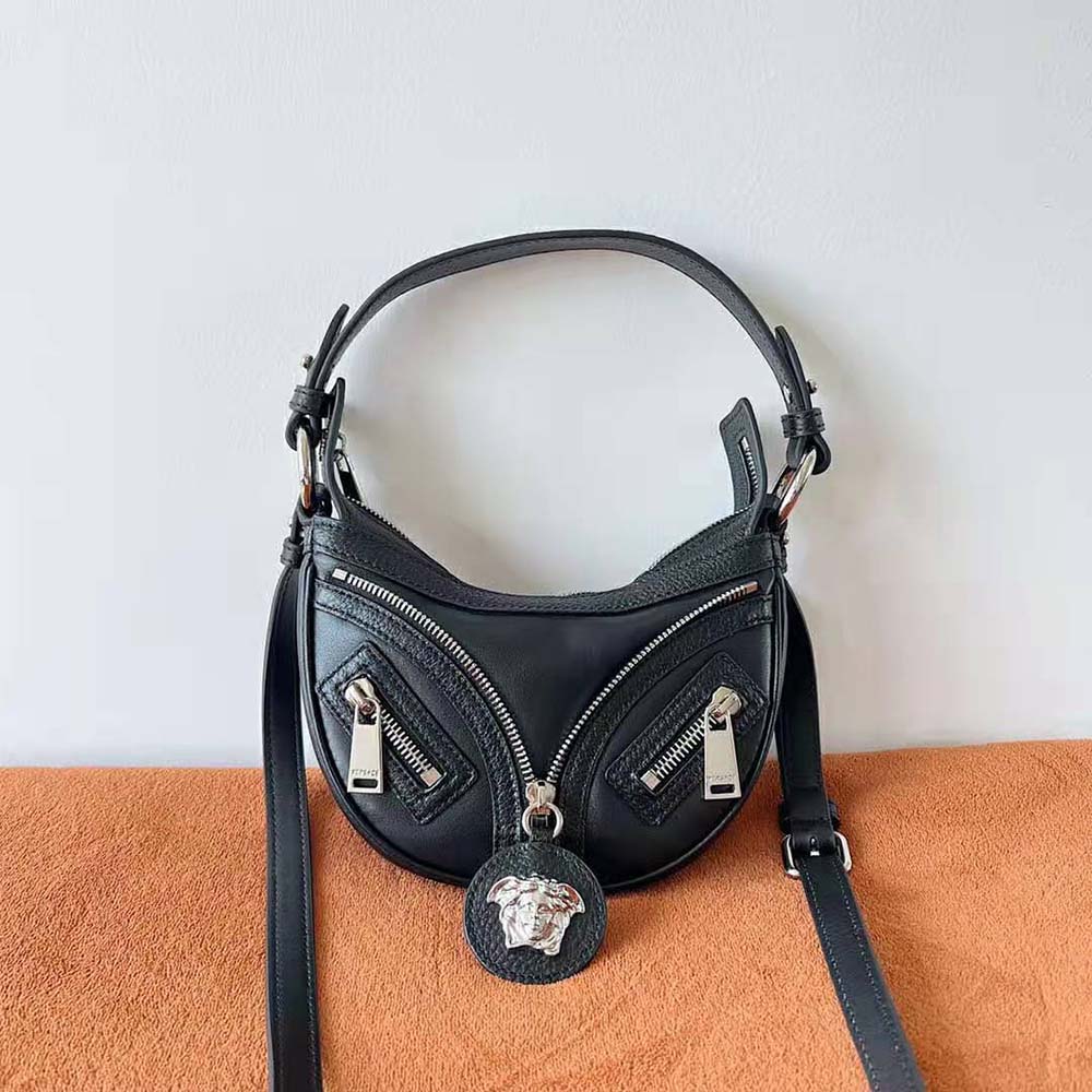 Versace Women Repeat Mini Hobo Bag-Black - image 4