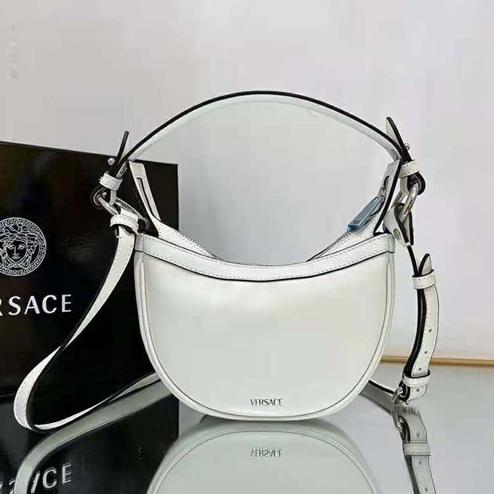 Versace Women Repeat Mini Hobo Bag-White - image 4