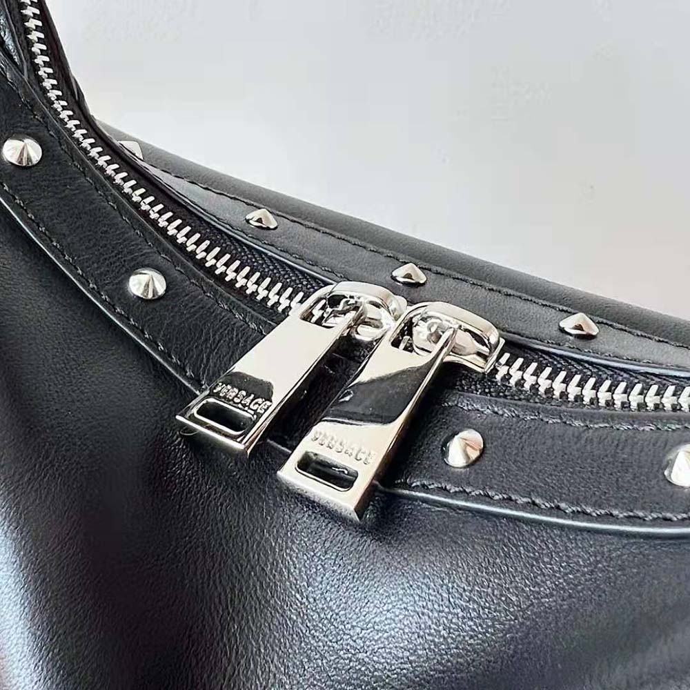 Versace Women Repeat Small Hobo Bag-Black - image 8