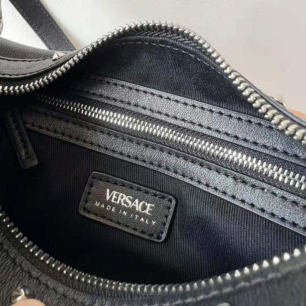 Versace Women Repeat Small Hobo Bag-Black - image 10