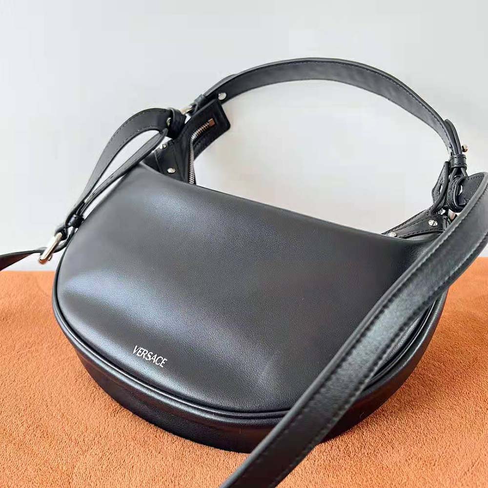 Versace Women Repeat Small Hobo Bag-Black - image 6