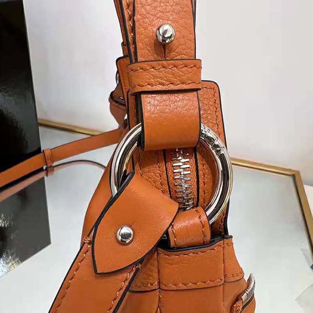 Versace Women Repeat Small Hobo Bag-Orange - image 8