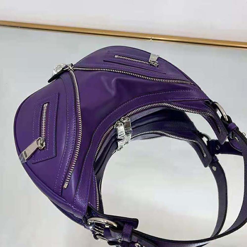 Versace Women Repeat Small Hobo Bag-Purple - image 5