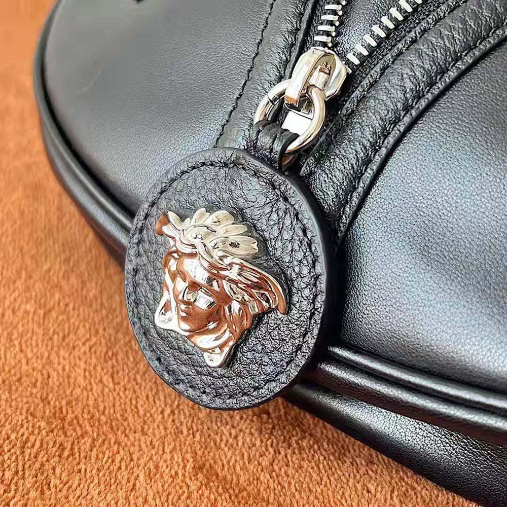 Versace Women Repeat Small Hobo Bag in Black - image 7